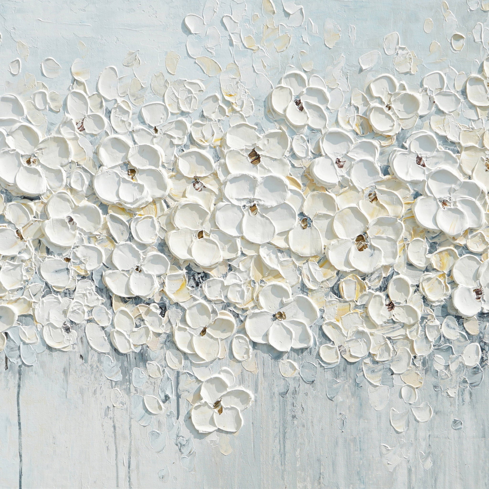 Dipinto a mano acrilico su tela Floreale 60x150cm