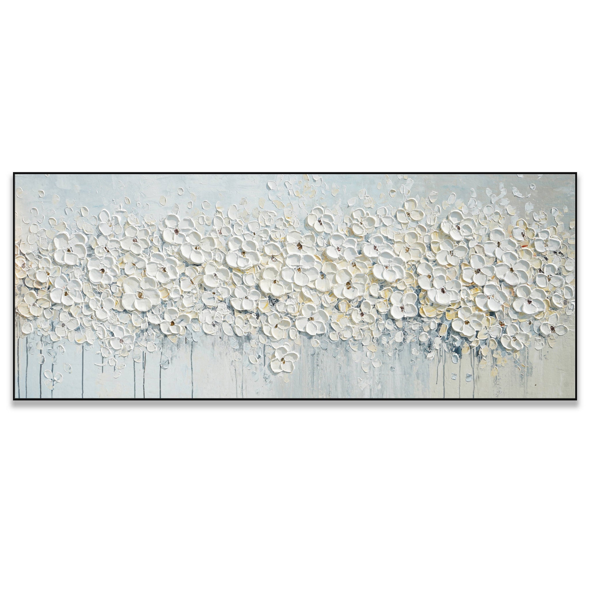Dipinto a mano acrilico su tela Floreale 60x150cm