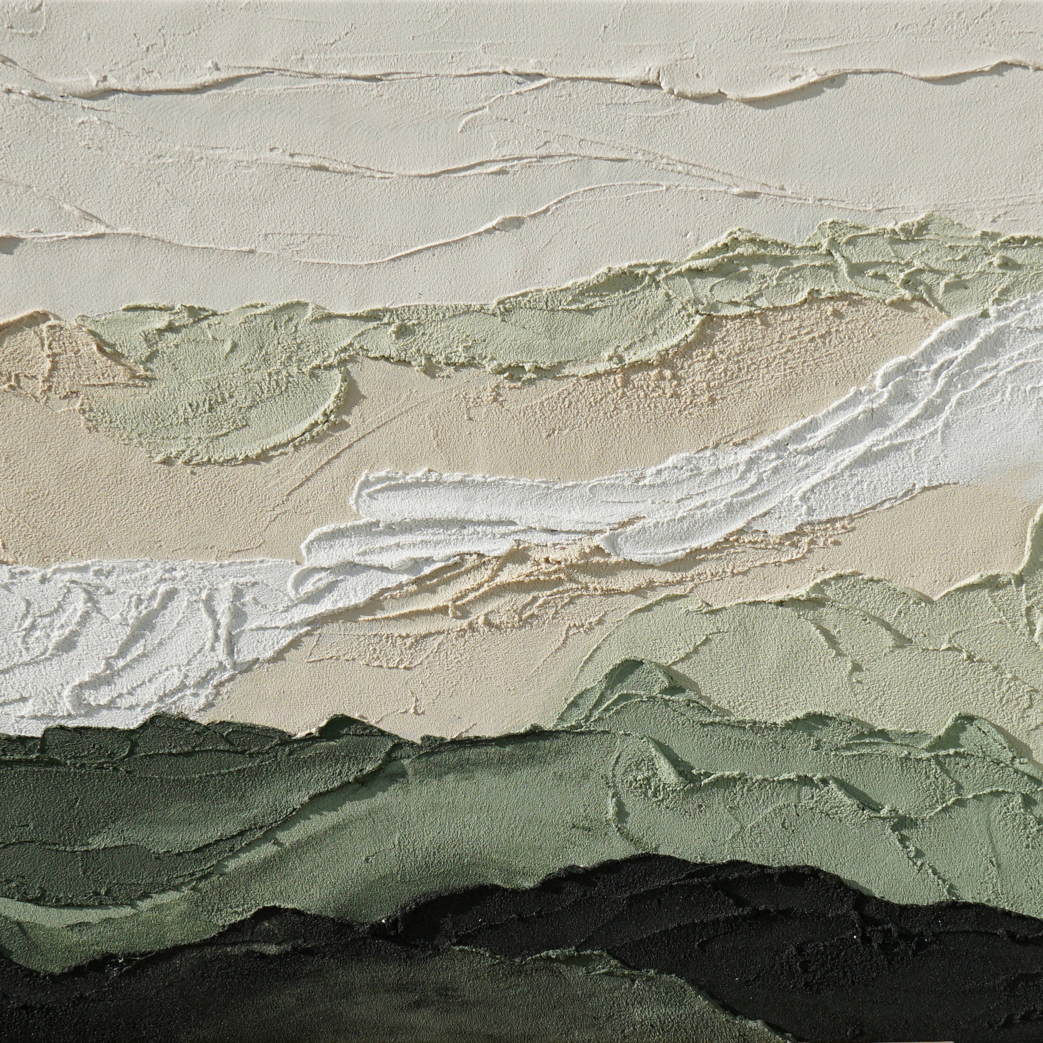Dipinto a mano acrilico su tela Scenario Astratto 60x150cm
