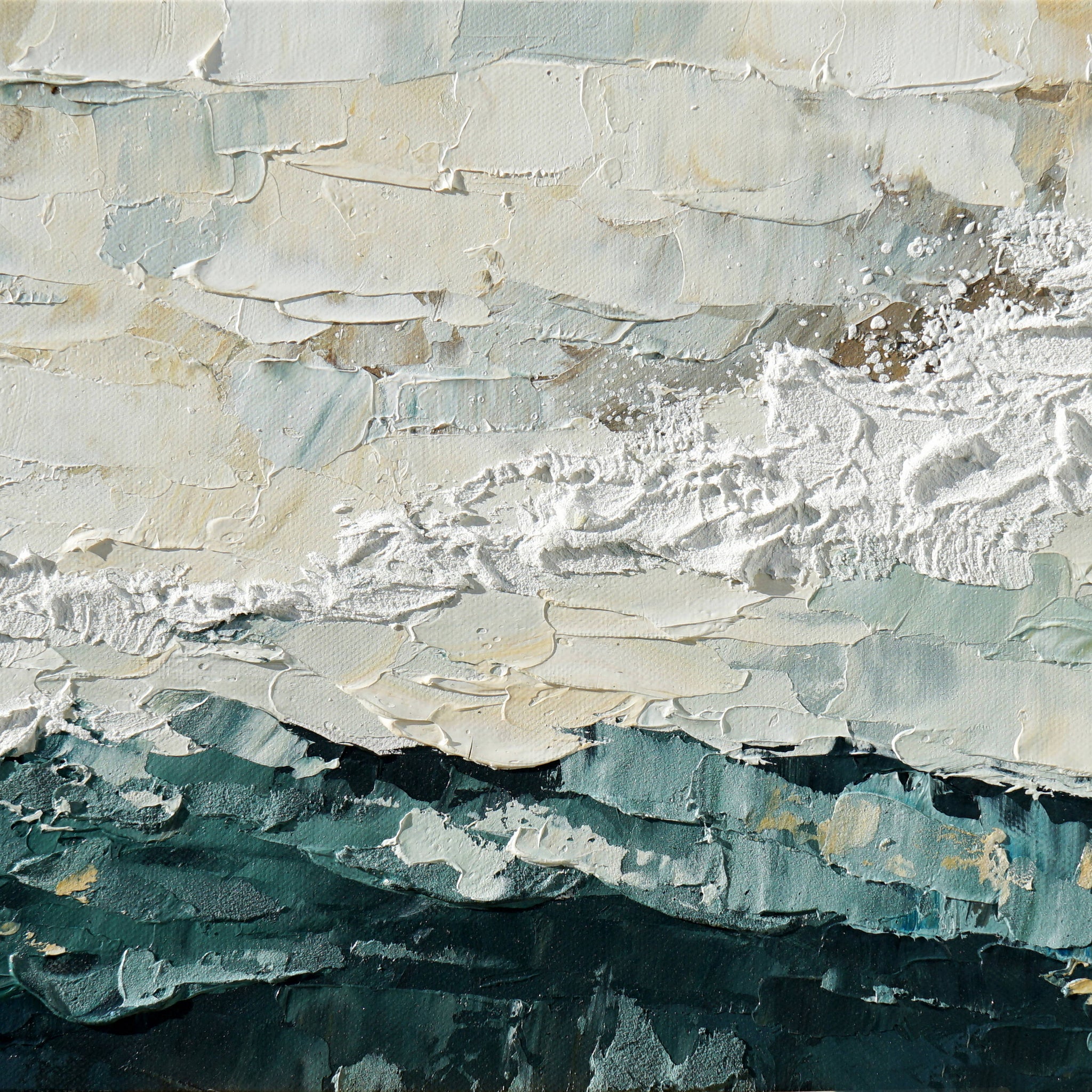 Dipinto a mano acrilico su tela Scenario Astratto 60x150cm