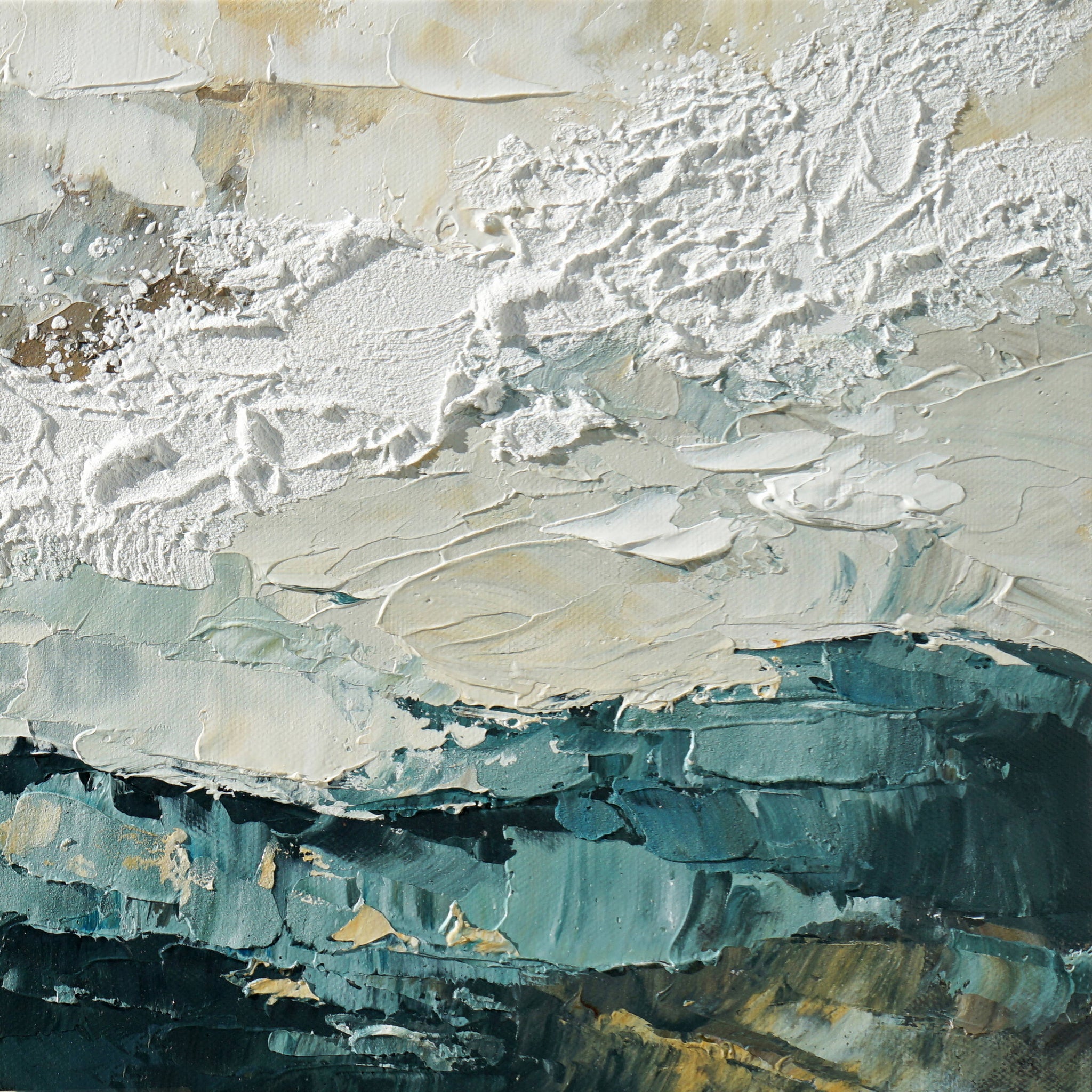 Dipinto a mano acrilico su tela Scenario Astratto 60x150cm