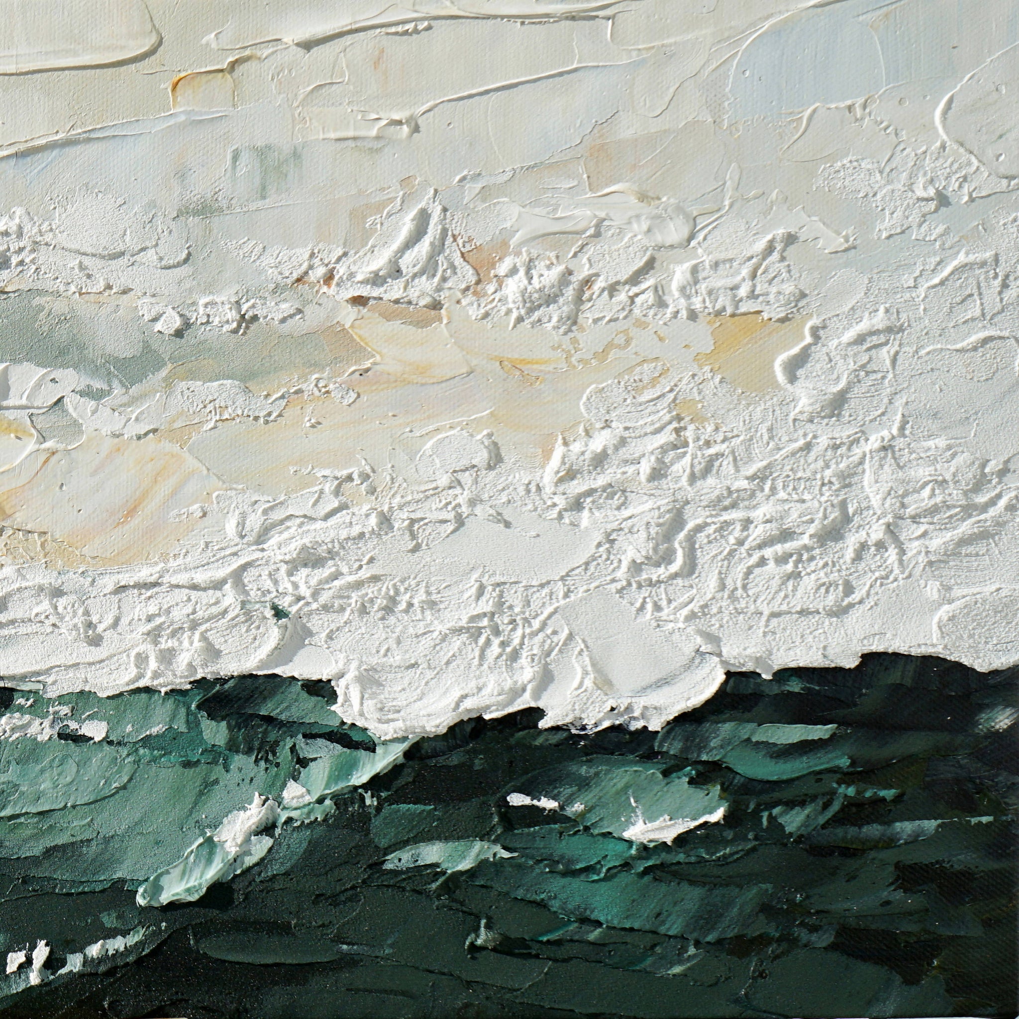 Dipinto a mano acrilico su tela Scenario Astratto 60x150cm