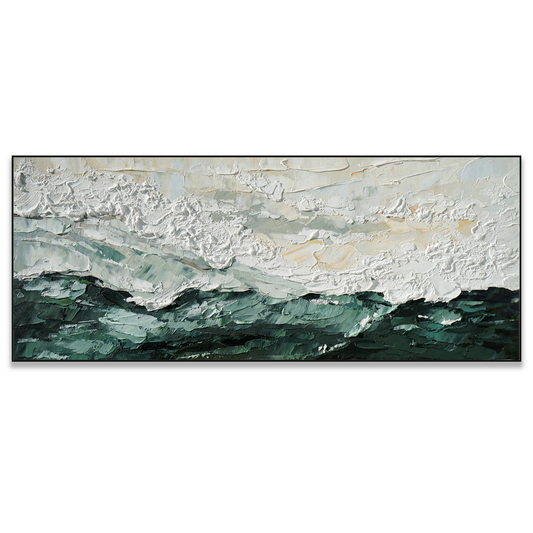 Dipinto a mano acrilico su tela Scenario Astratto 60x150cm