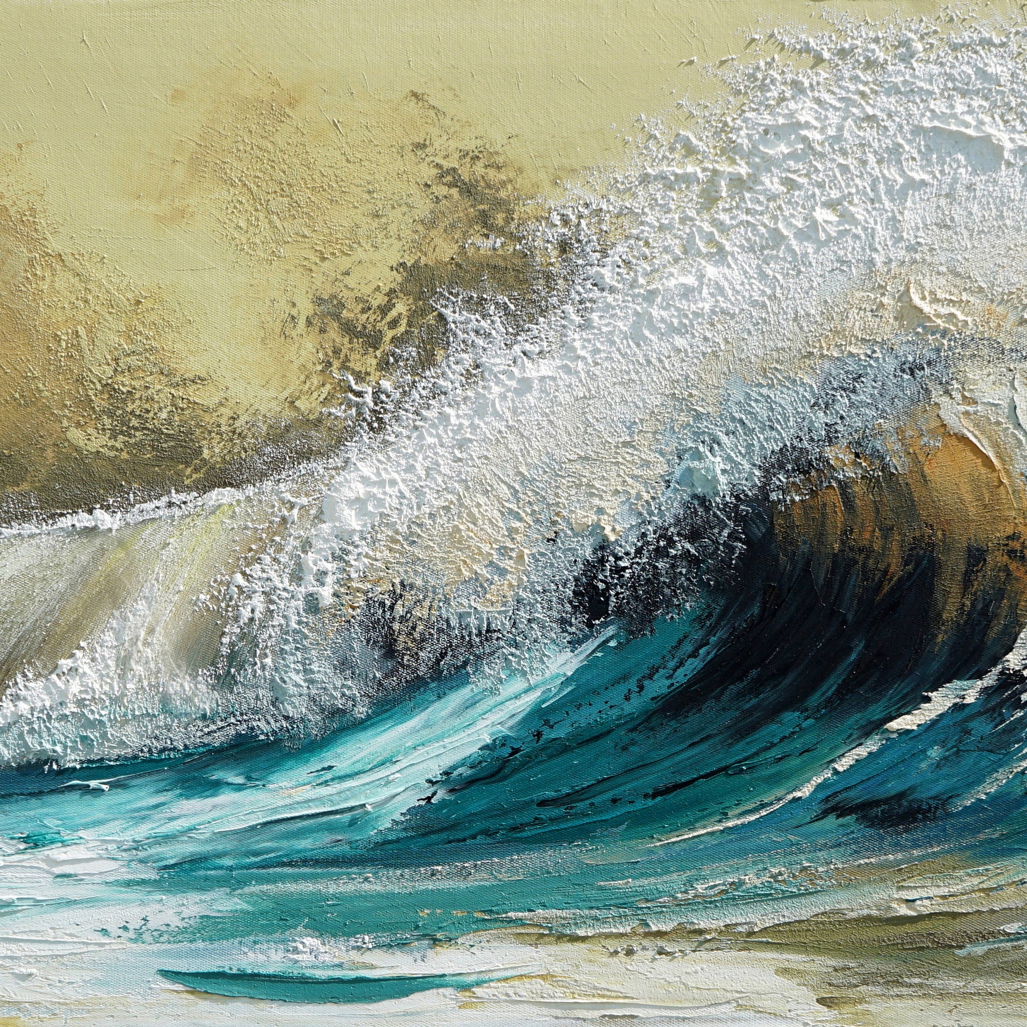 Dipinto a mano acrilico su tela Scenario Astratto 60x150cm