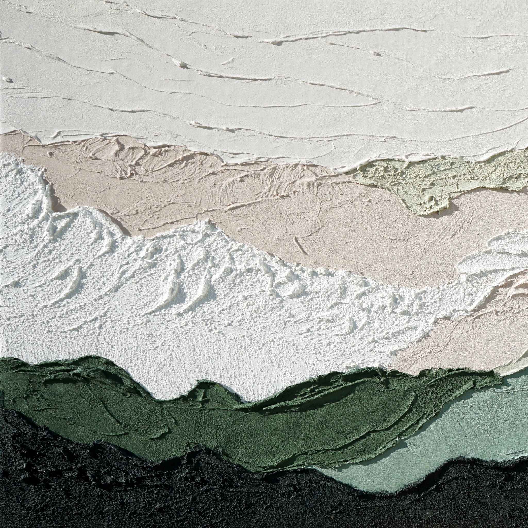 Dipinto a mano acrilico su tela Scenario Astratto 70x140cm