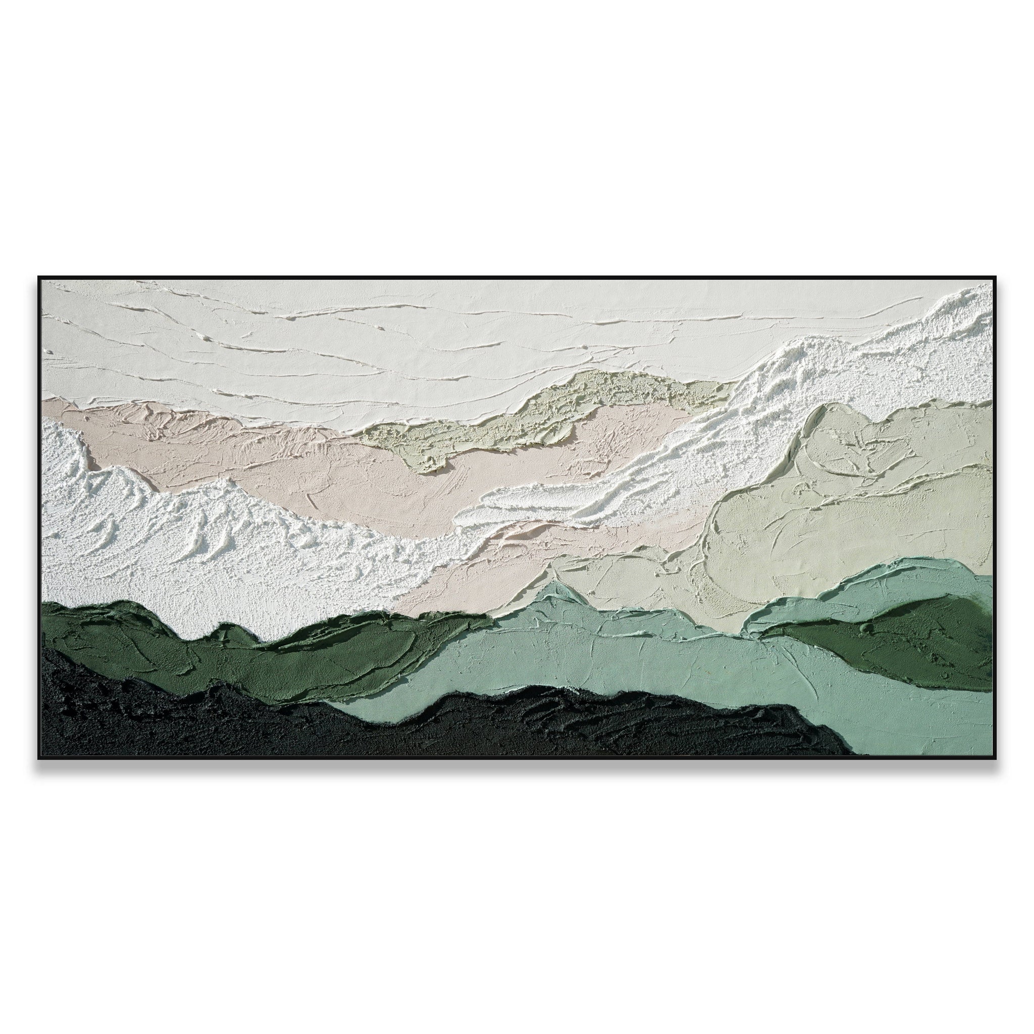 Dipinto a mano acrilico su tela Scenario Astratto 70x140cm