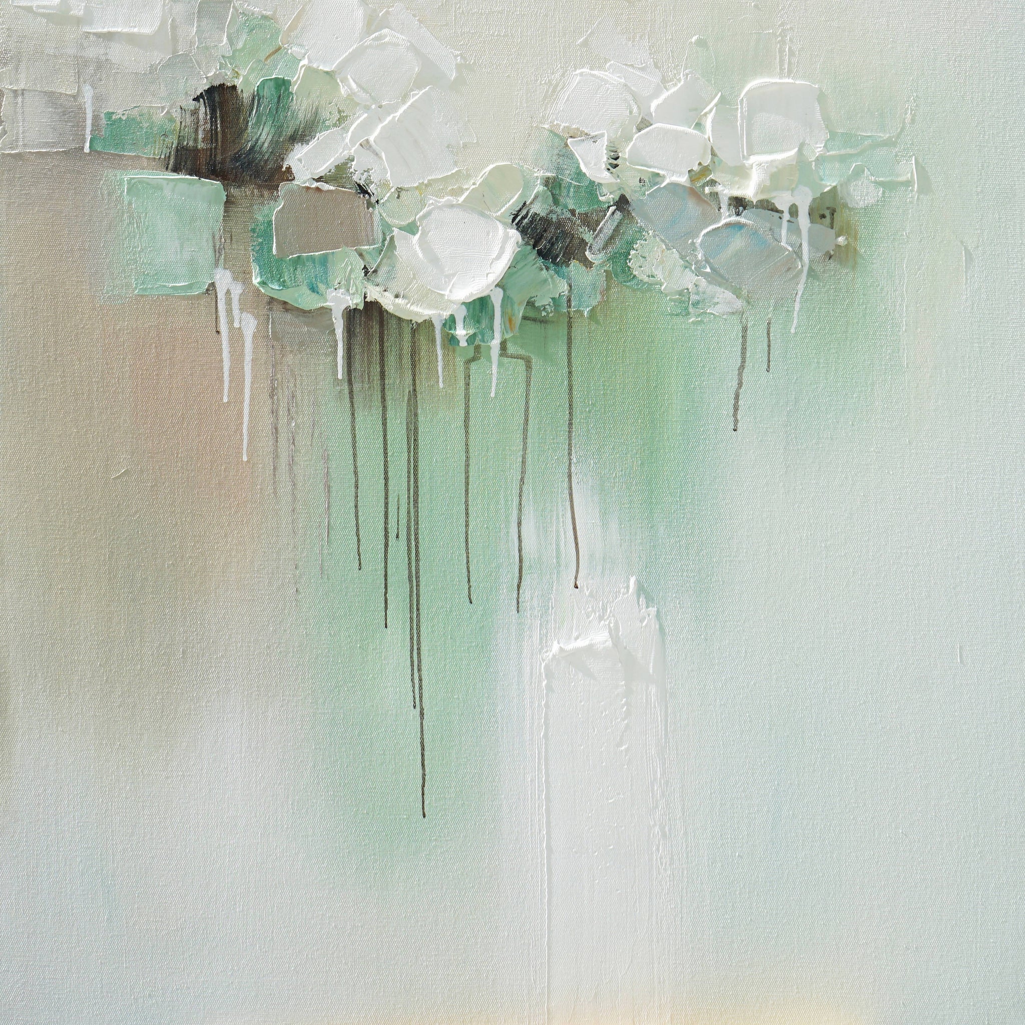 Dipinto a mano acrilico su tela Floreale 75x100cm
