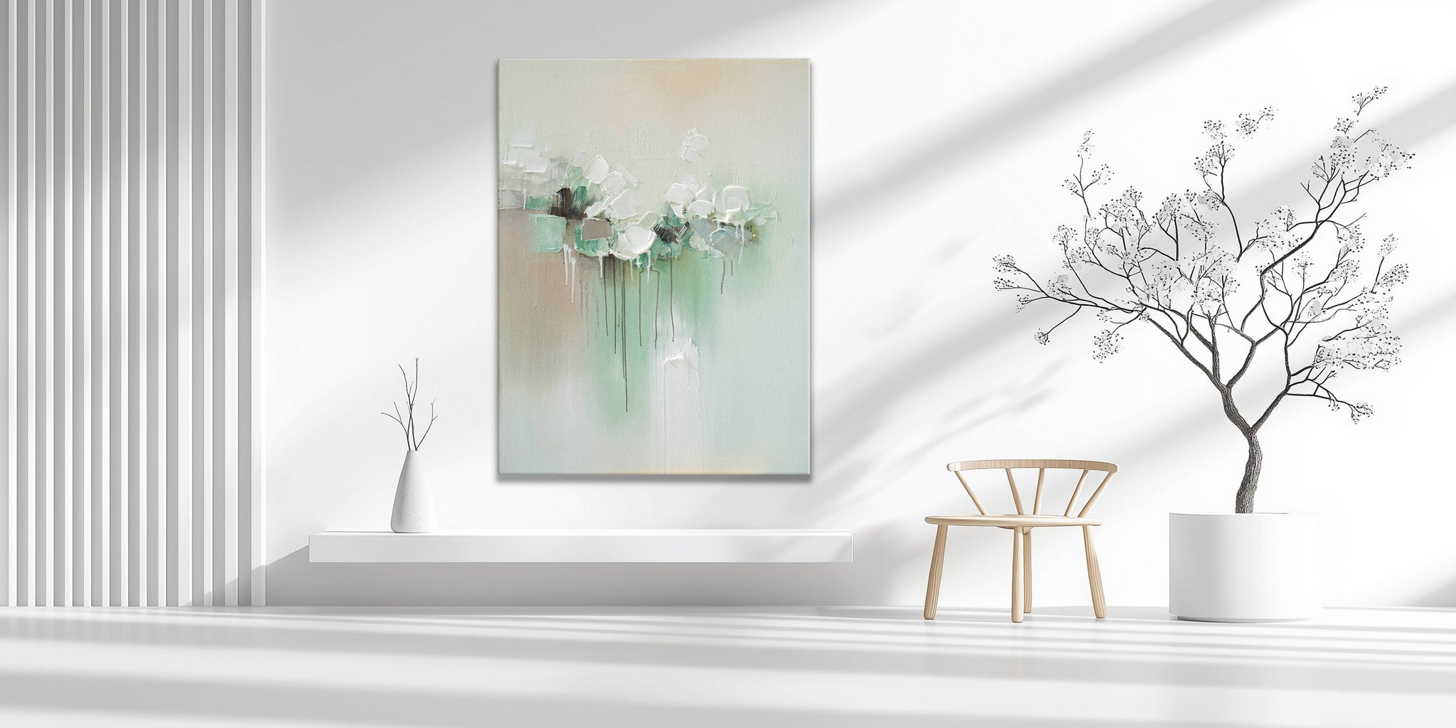 Dipinto a mano acrilico su tela Floreale 75x100cm