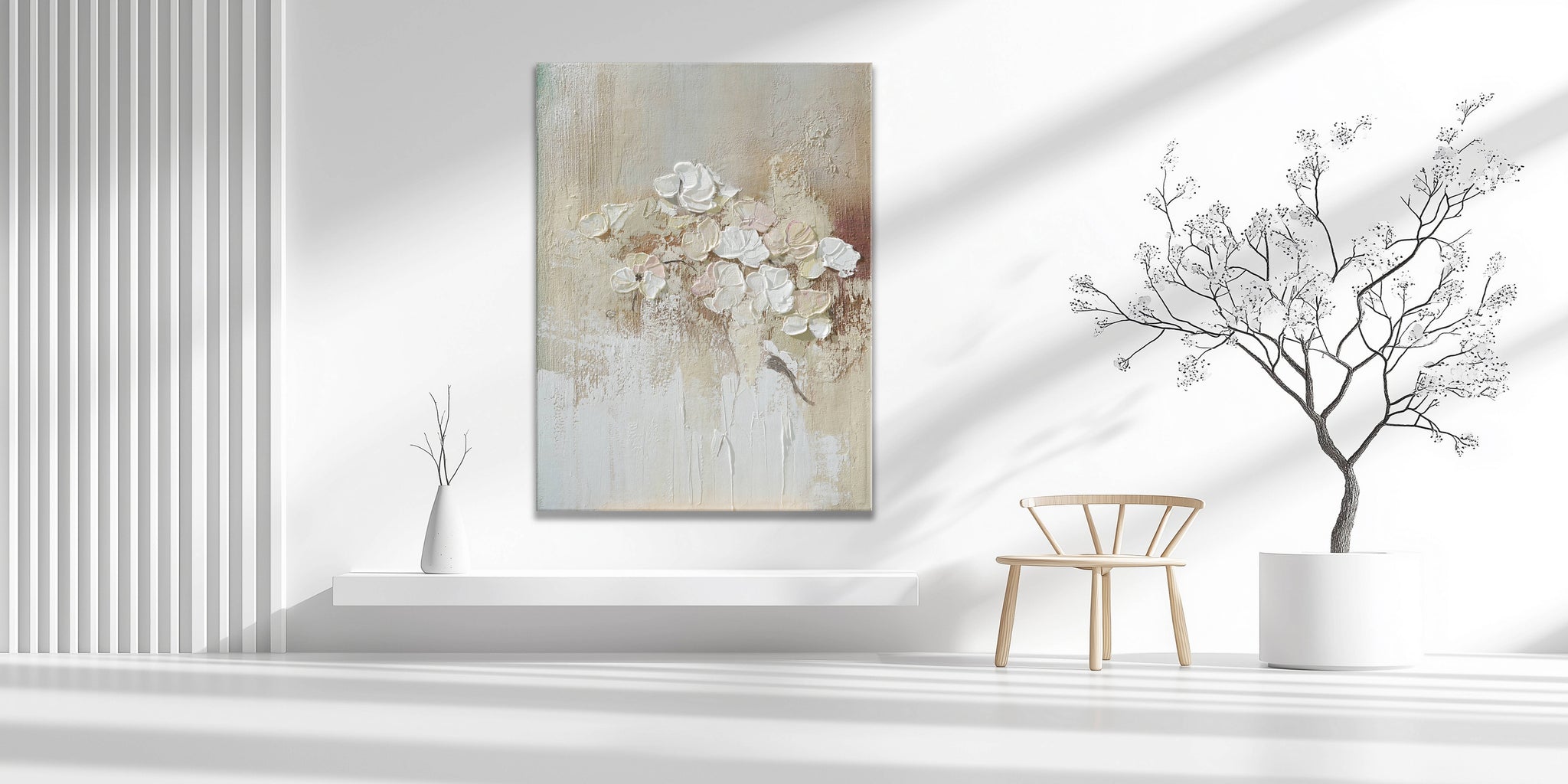Dipinto a mano acrilico su tela Floreale 75x100cm