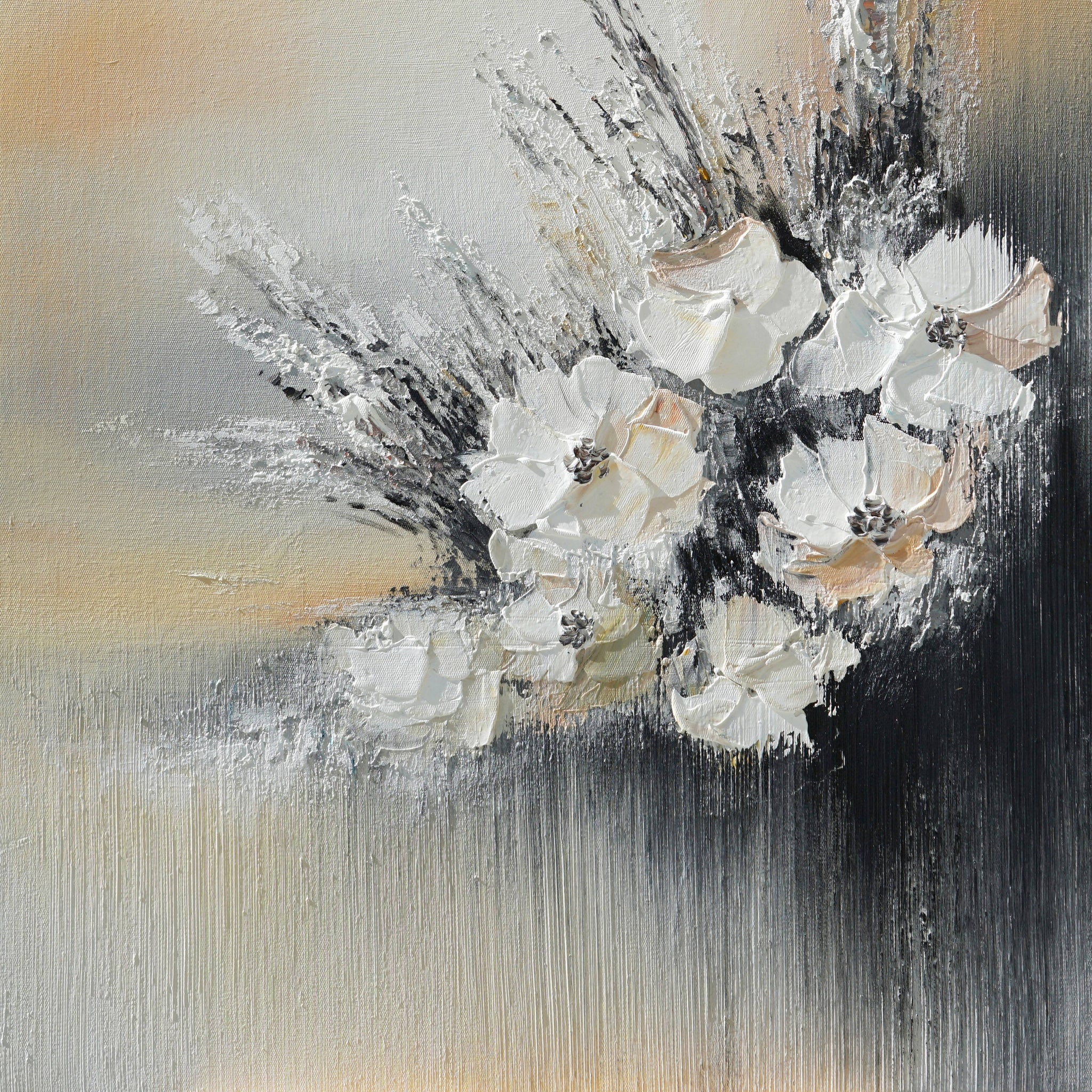 Dipinto a mano acrilico su tela Floreale 75x100cm