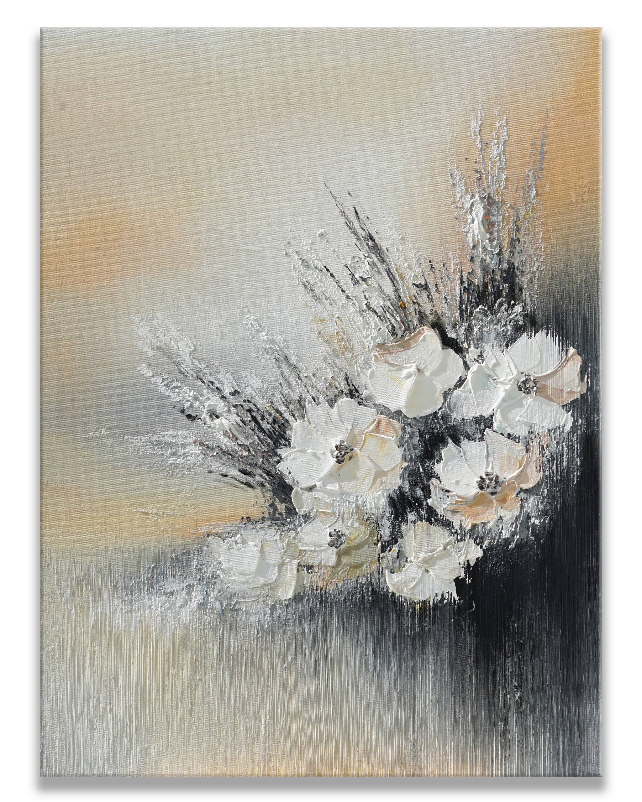Dipinto a mano acrilico su tela Floreale 75x100cm