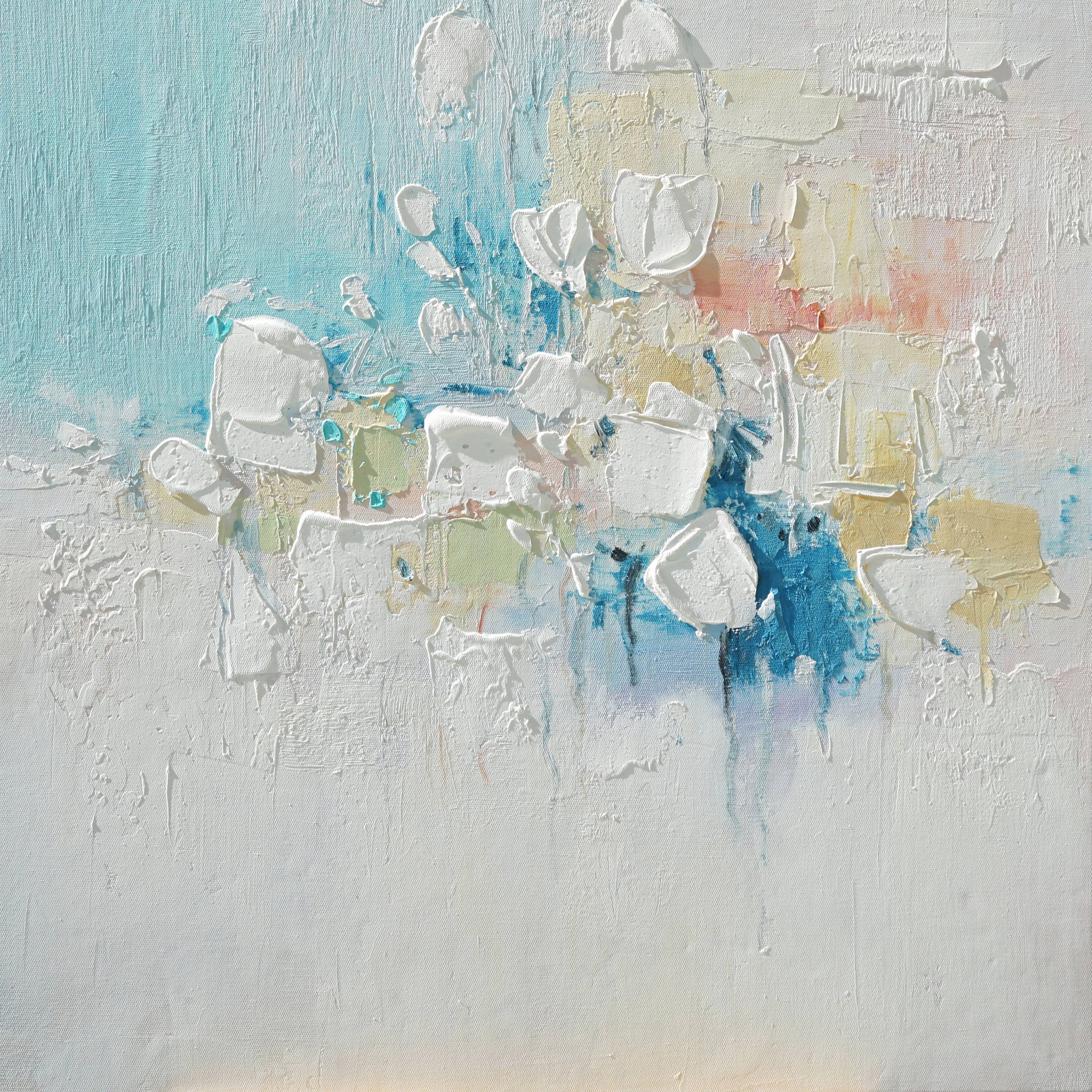 Dipinto a mano acrilico su tela Floreale 75x100cm