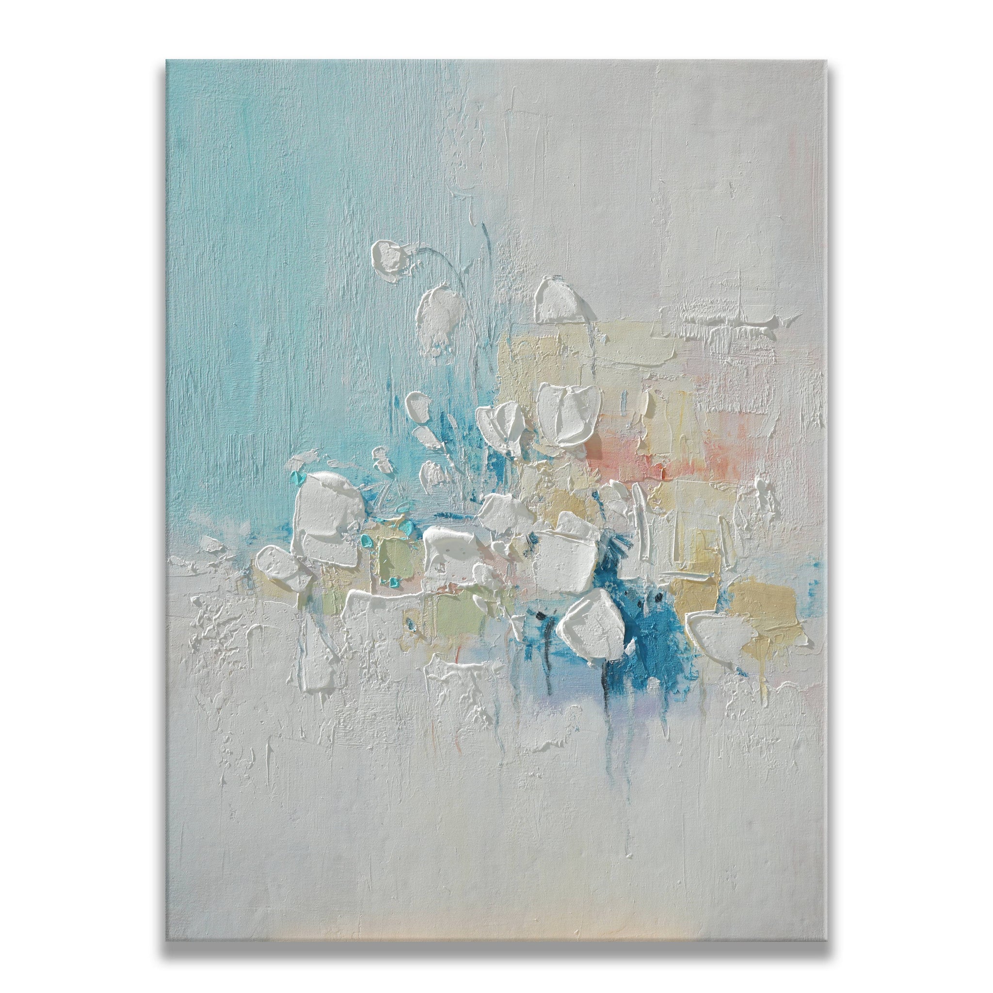 Dipinto a mano acrilico su tela Floreale 75x100cm