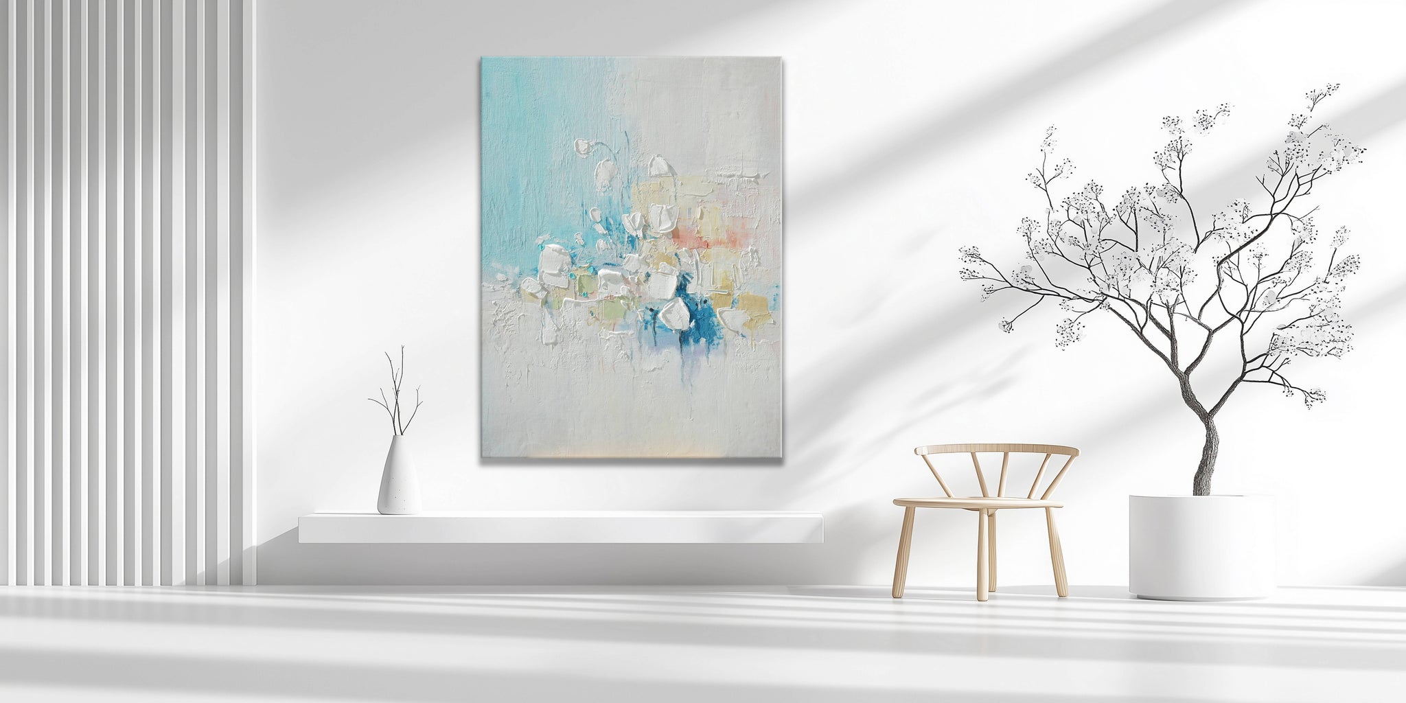 Dipinto a mano acrilico su tela Floreale 75x100cm