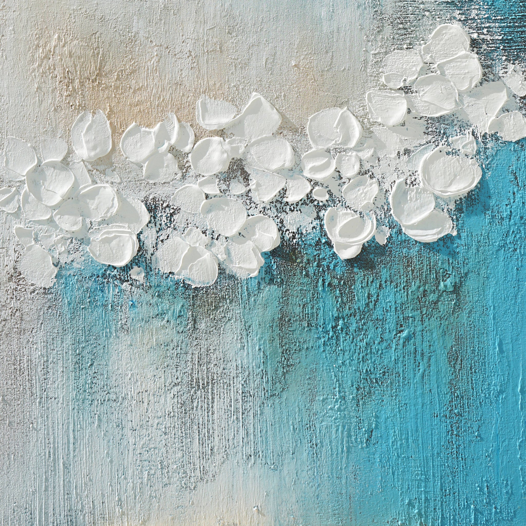 Dipinto a mano acrilico su tela Floreale 75x100cm