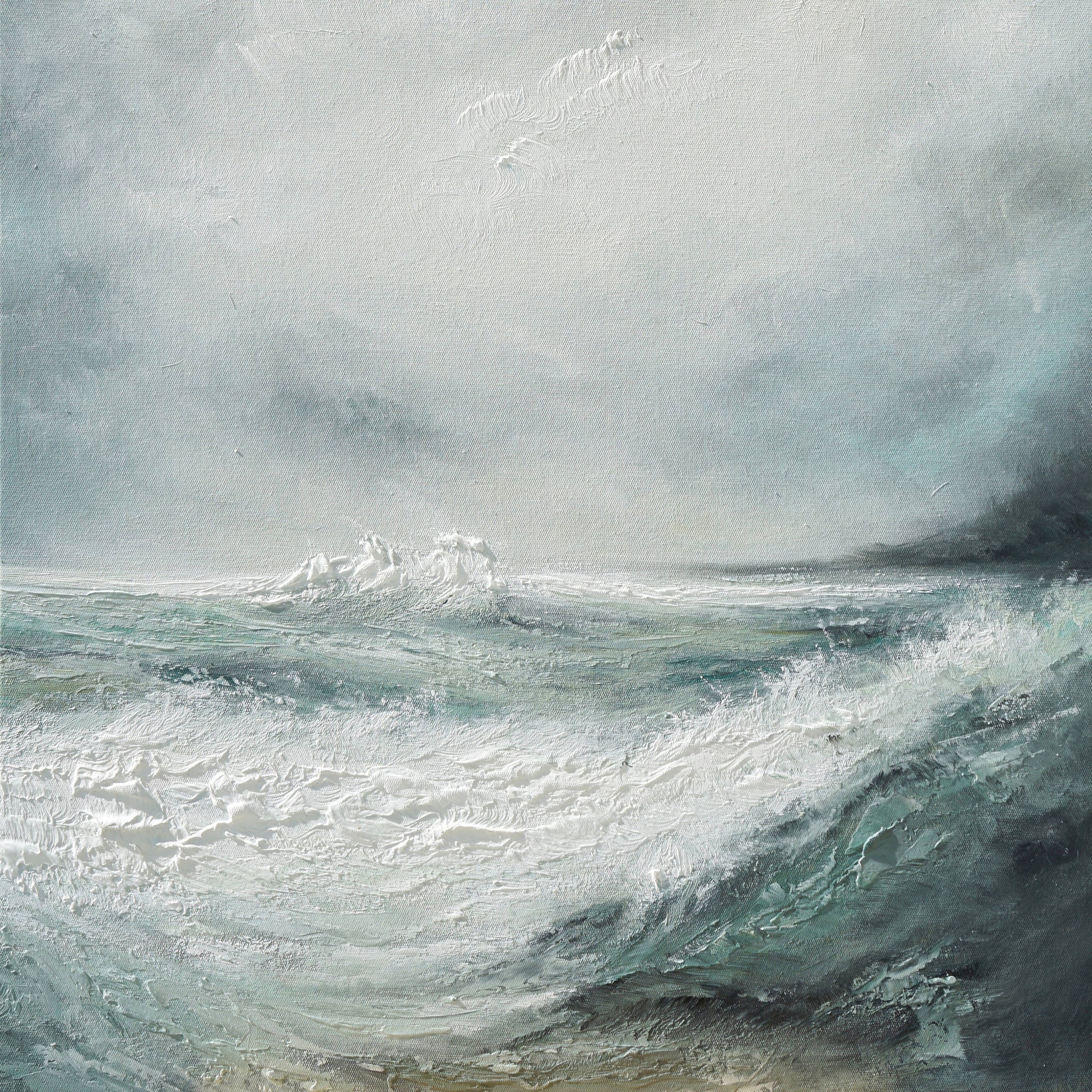 Dipinto a mano acrilico su tela Scenario Astratto 75x100cm