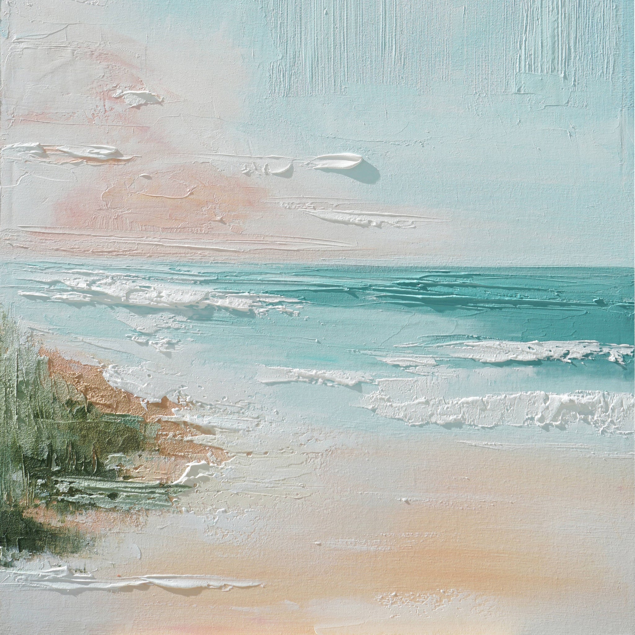 Dipinto a mano acrilico su tela Scenario Astratto 75x100cm