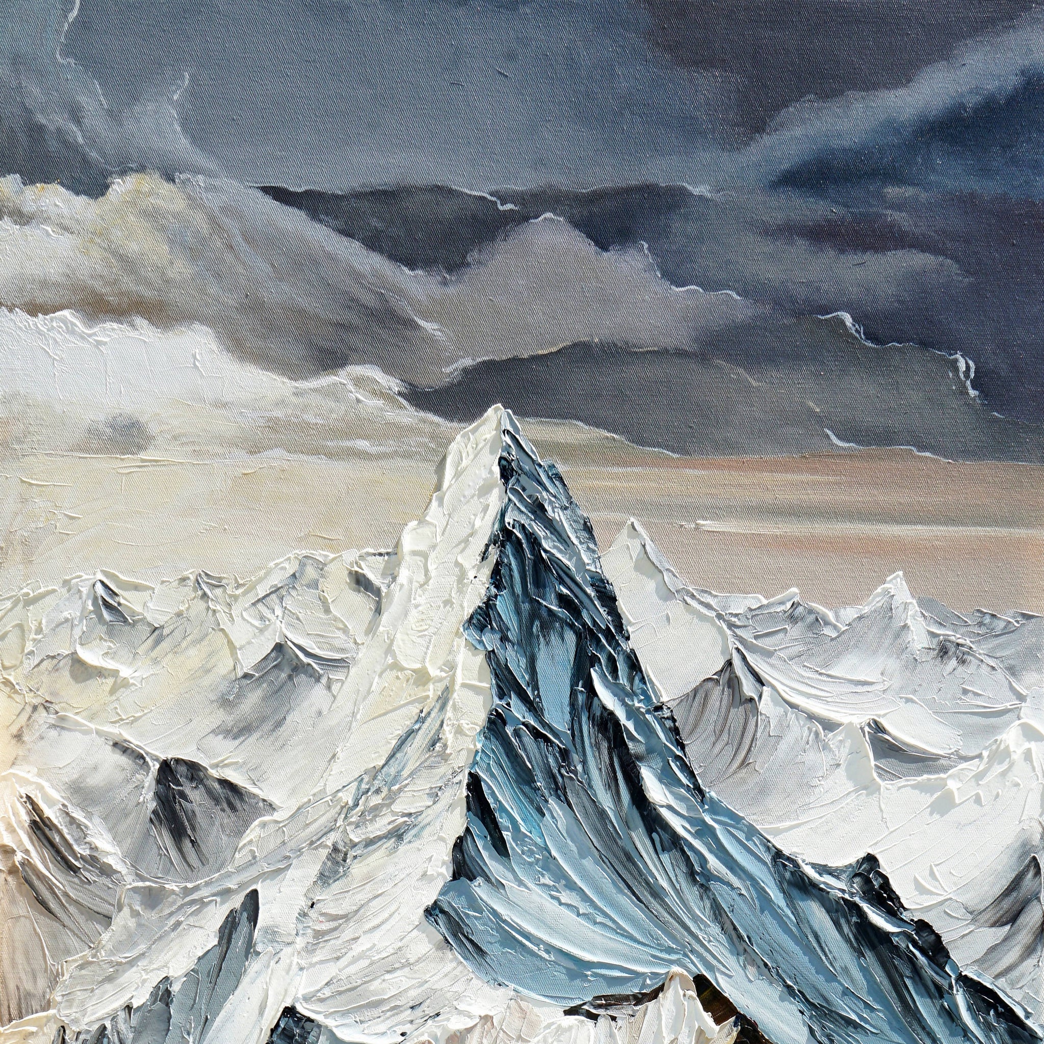 Dipinto a mano acrilico su tela Scenario Astratto 70x140cm