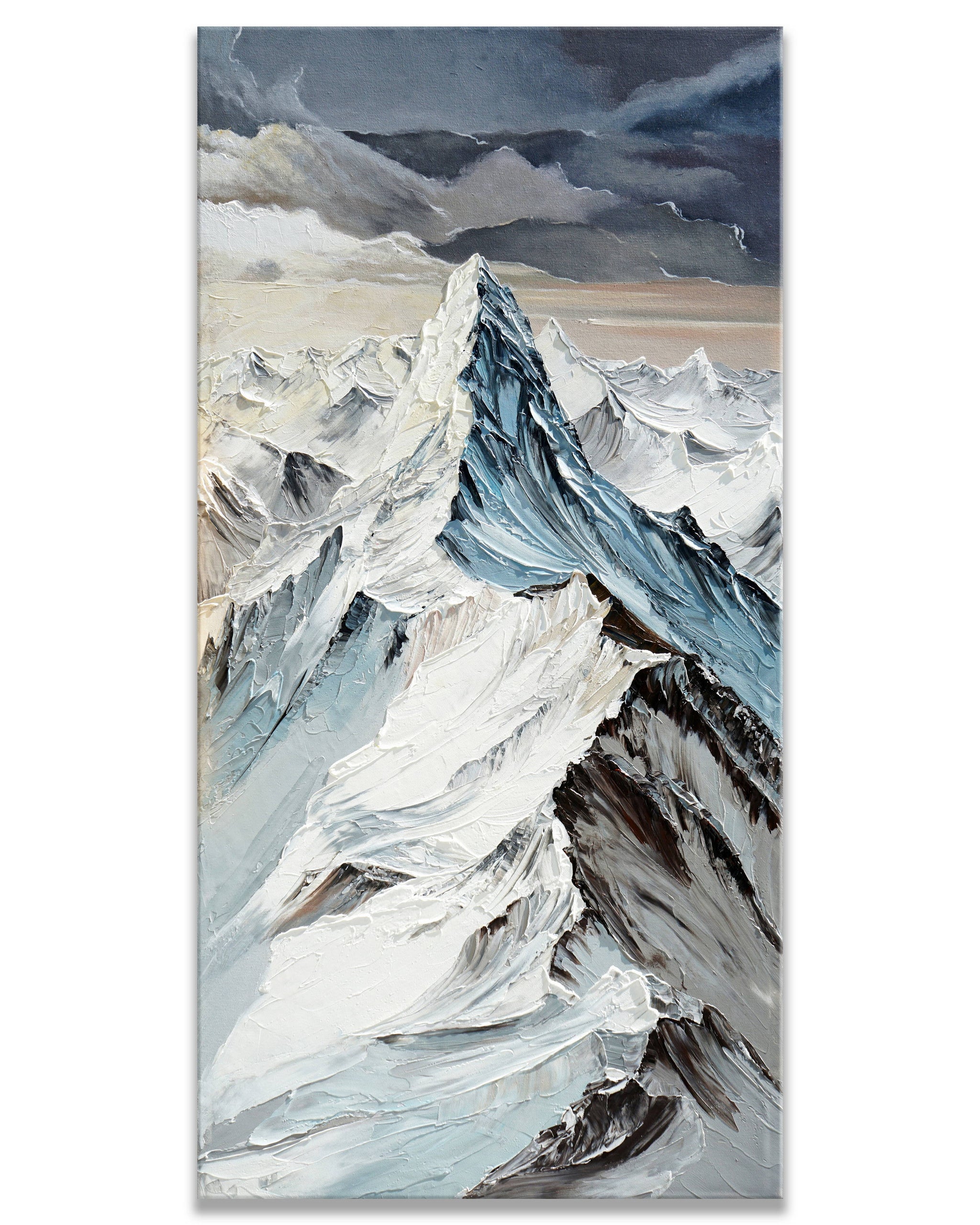 Dipinto a mano acrilico su tela Scenario Astratto 70x140cm