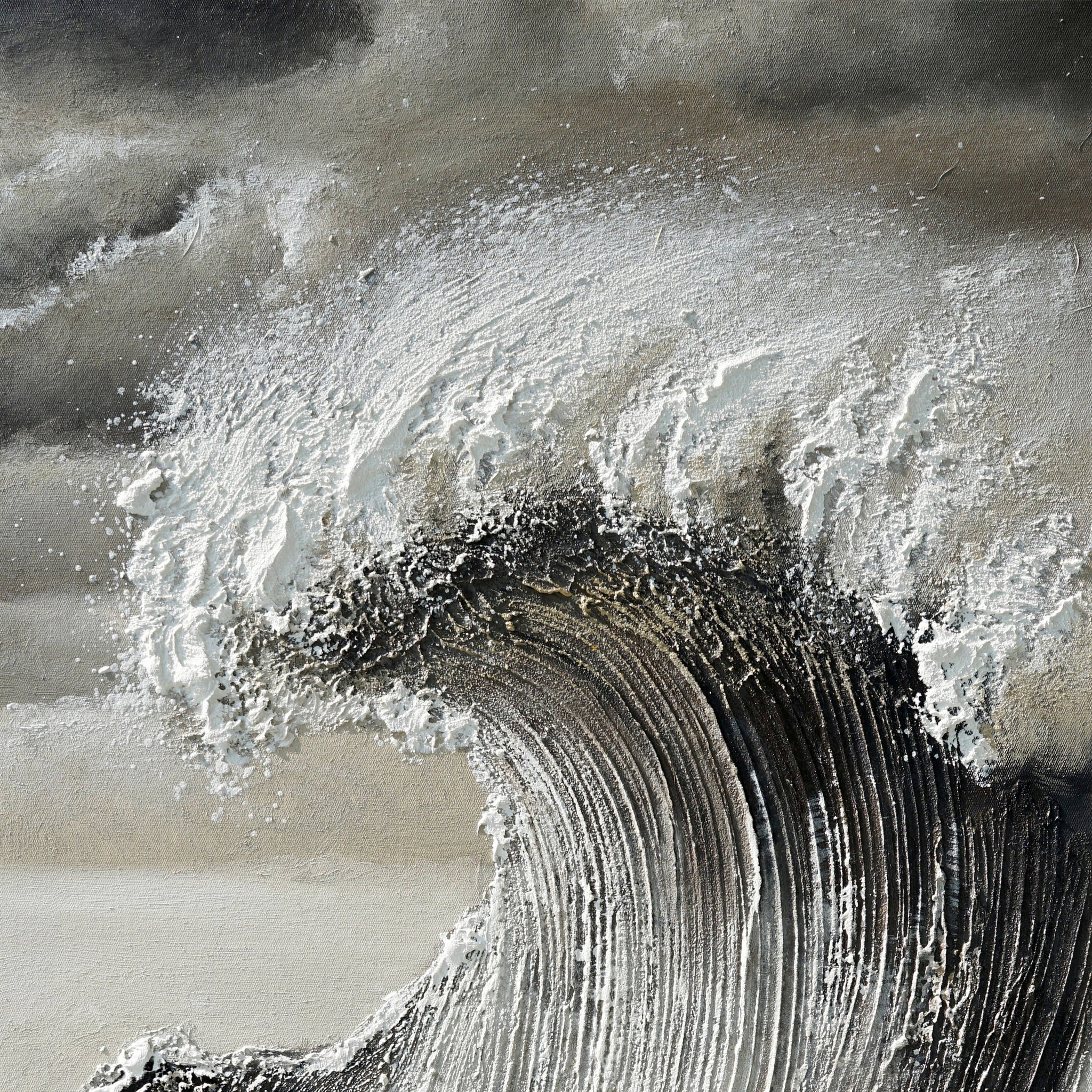 Dipinto a mano acrilico su tela Scenario Astratto 70x140cm