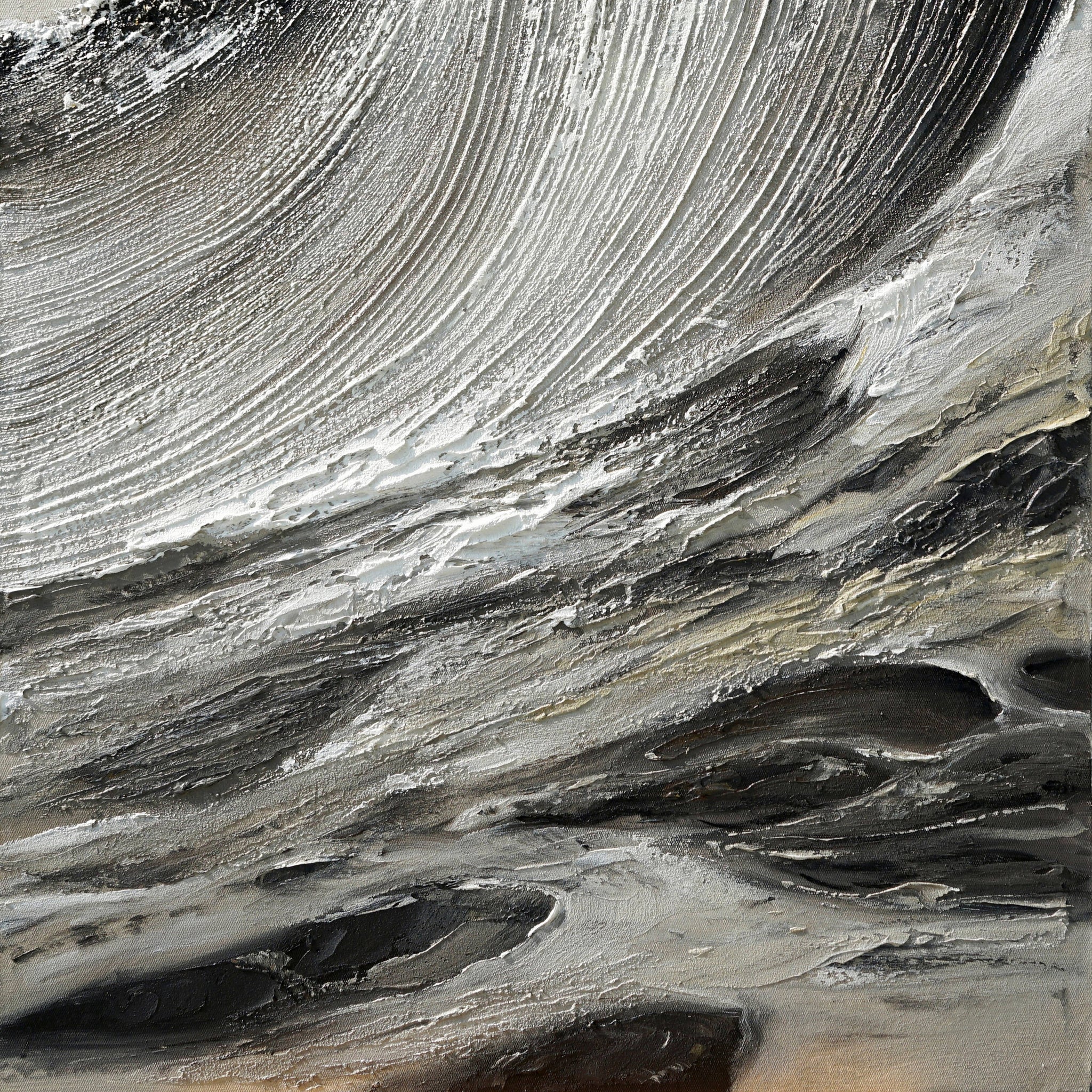 Dipinto a mano acrilico su tela Scenario Astratto 70x140cm