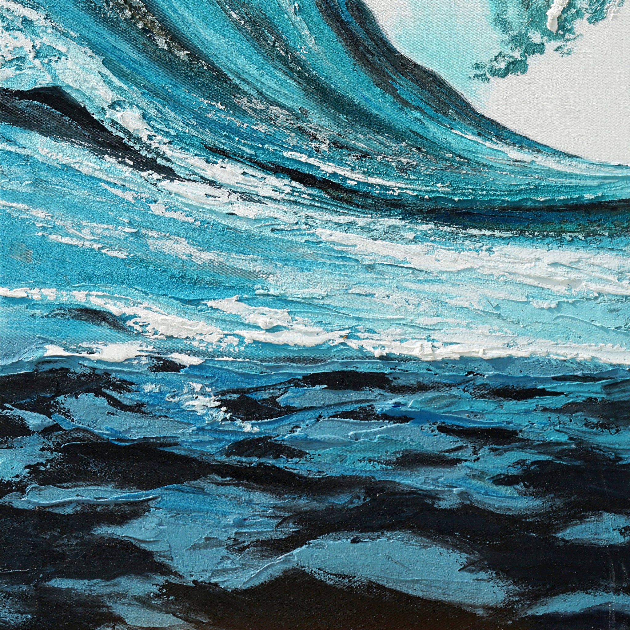 Dipinto a mano acrilico su tela Scenario Astratto 70x140cm