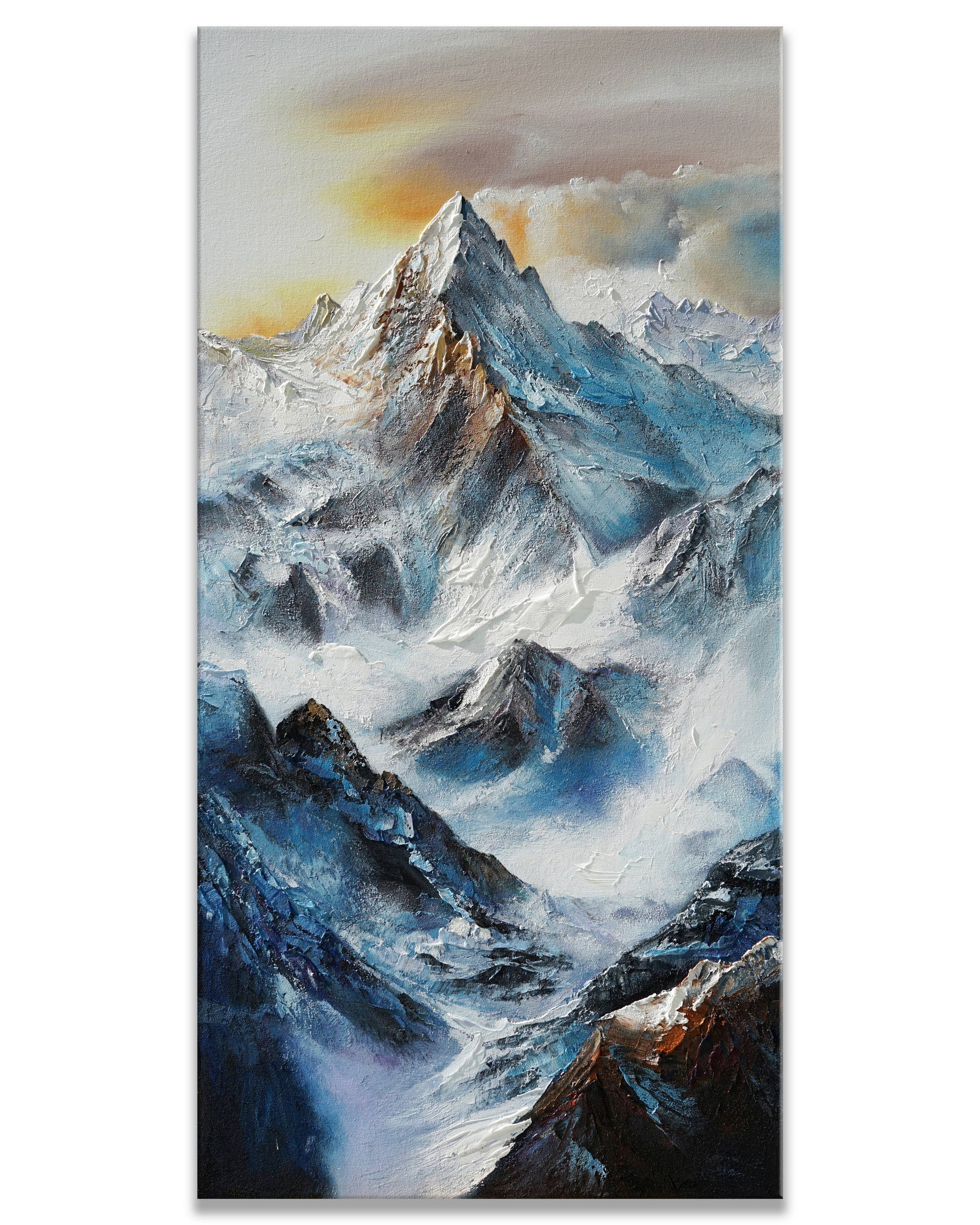 Dipinto a mano acrilico su tela Scenario Astratto 70x140cm