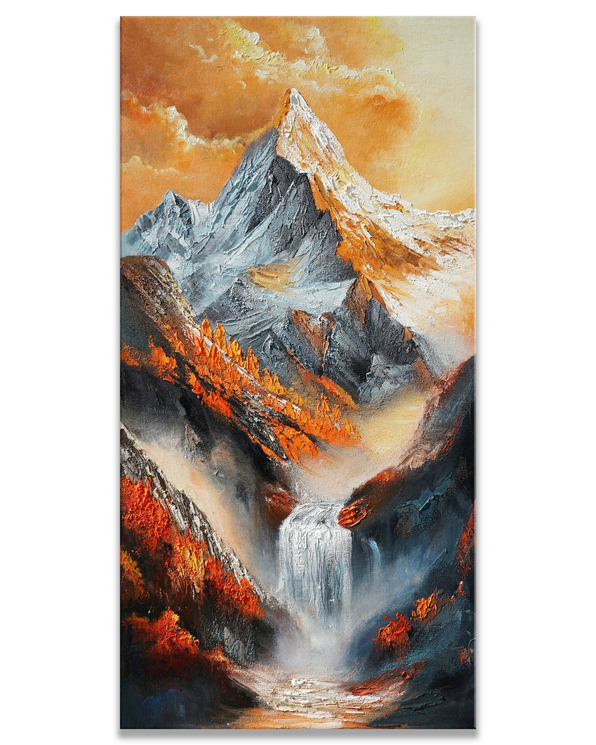 Dipinto a mano acrilico su tela Scenario Astratto 70x140cm