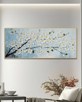 Dipinto a mano acrilico su tela Floreale  60x150cm