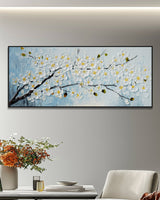 Dipinto a mano acrilico su tela Floreale  60x150cm