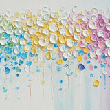 Dipinto a mano acrilico su tela Floreale  60x150cm