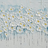 Dipinto a mano acrilico su tela Floreale  60x150cm