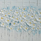 Dipinto a mano acrilico su tela Floreale  60x150cm