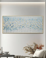Dipinto a mano acrilico su tela Floreale  60x150cm