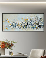 Dipinto a mano acrilico su tela Floreale  60x150cm