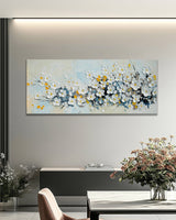 Dipinto a mano acrilico su tela Floreale  60x150cm