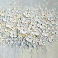 Dipinto a mano acrilico su tela Floreale  60x150cm