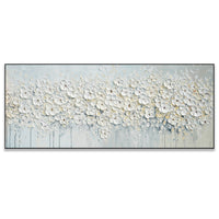 Dipinto a mano acrilico su tela Floreale  60x150cm