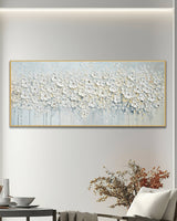 Dipinto a mano acrilico su tela Floreale  60x150cm