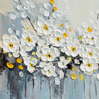 Dipinto a mano acrilico su tela Floreale  60x150cm