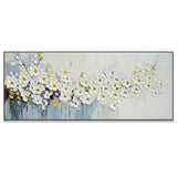 Dipinto a mano acrilico su tela Floreale  60x150cm