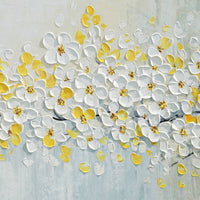 Dipinto a mano acrilico su tela Floreale  60x150cm