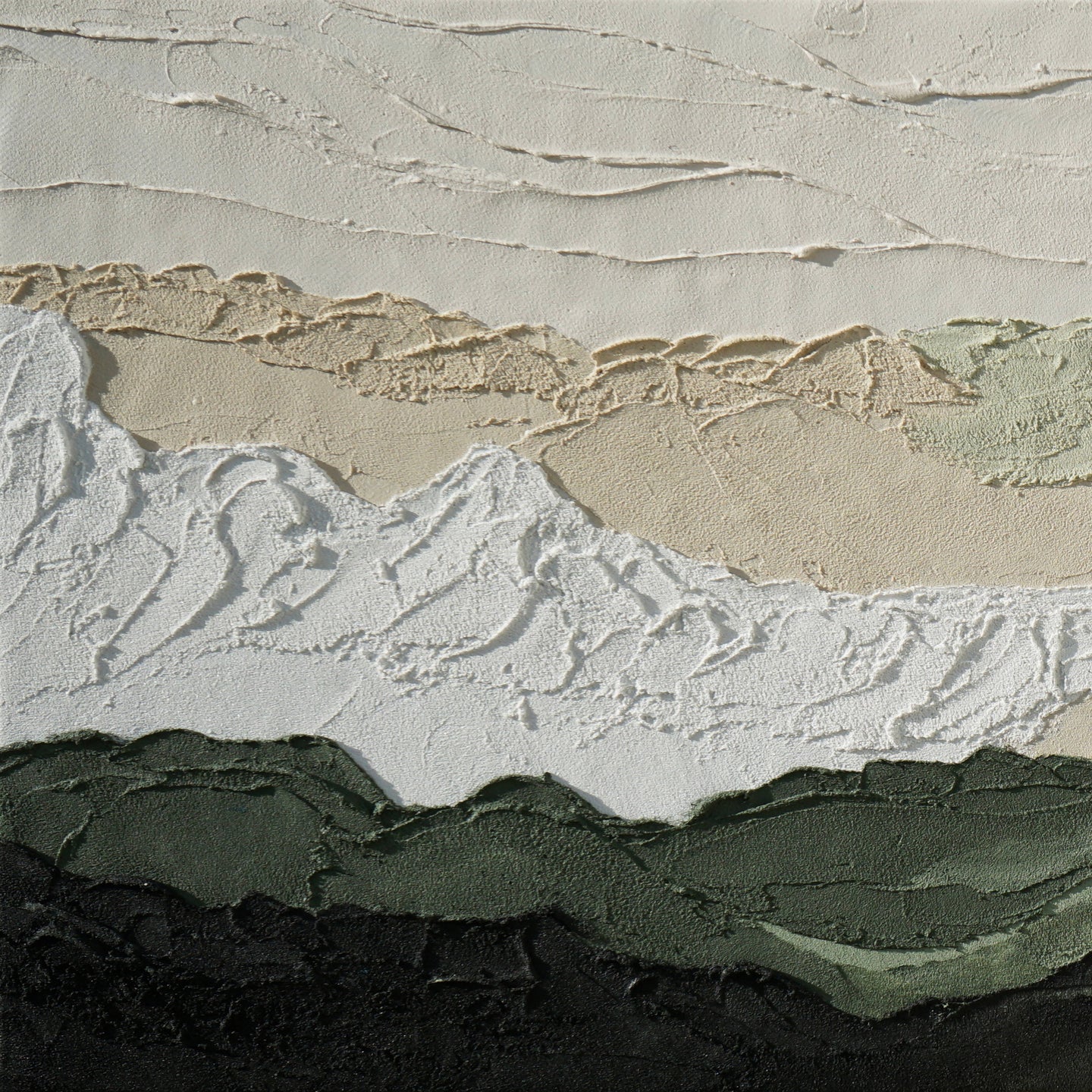 Dipinto a mano acrilico su tela Scenario Astratto  60x150cm
