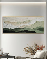Dipinto a mano acrilico su tela Scenario Astratto  60x150cm