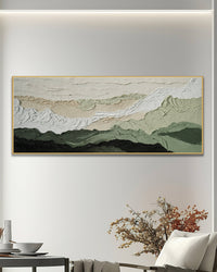 Dipinto a mano acrilico su tela Scenario Astratto  60x150cm