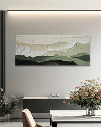 Dipinto a mano acrilico su tela Scenario Astratto  60x150cm