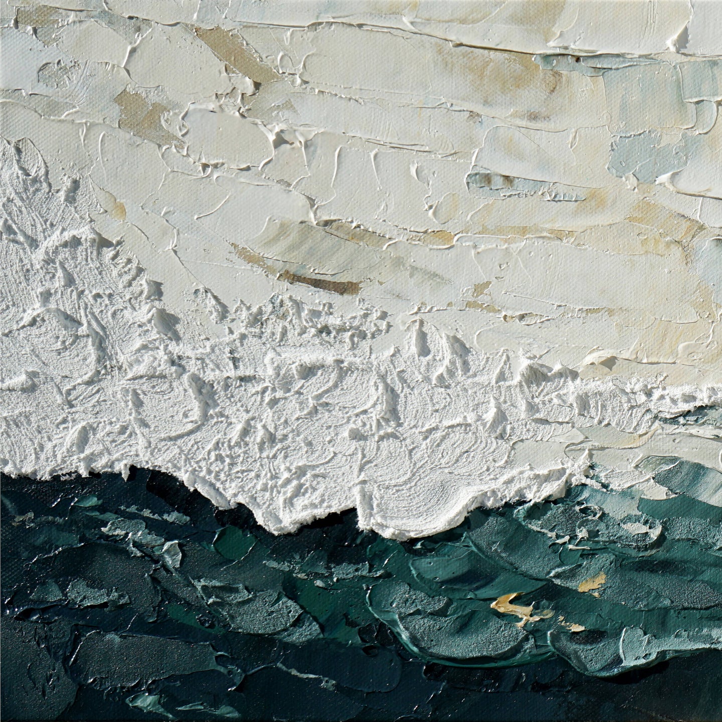 Dipinto a mano acrilico su tela Scenario Astratto  60x150cm