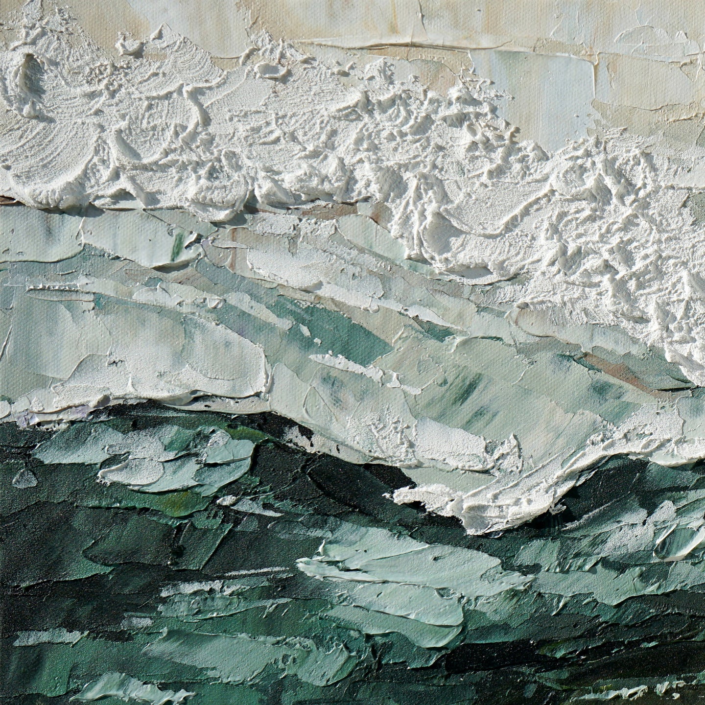 Dipinto a mano acrilico su tela Scenario Astratto  60x150cm