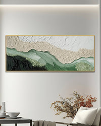 Dipinto a mano acrilico su tela Scenario Astratto  60x150cm