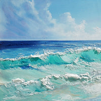 Dipinto a mano acrilico su tela Scenario Astratto  60x150cm
